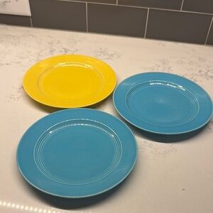 Vintage Harlequin Homer Laughlin Co. HLC Dishes Fiesta Dinnerware 3 plates